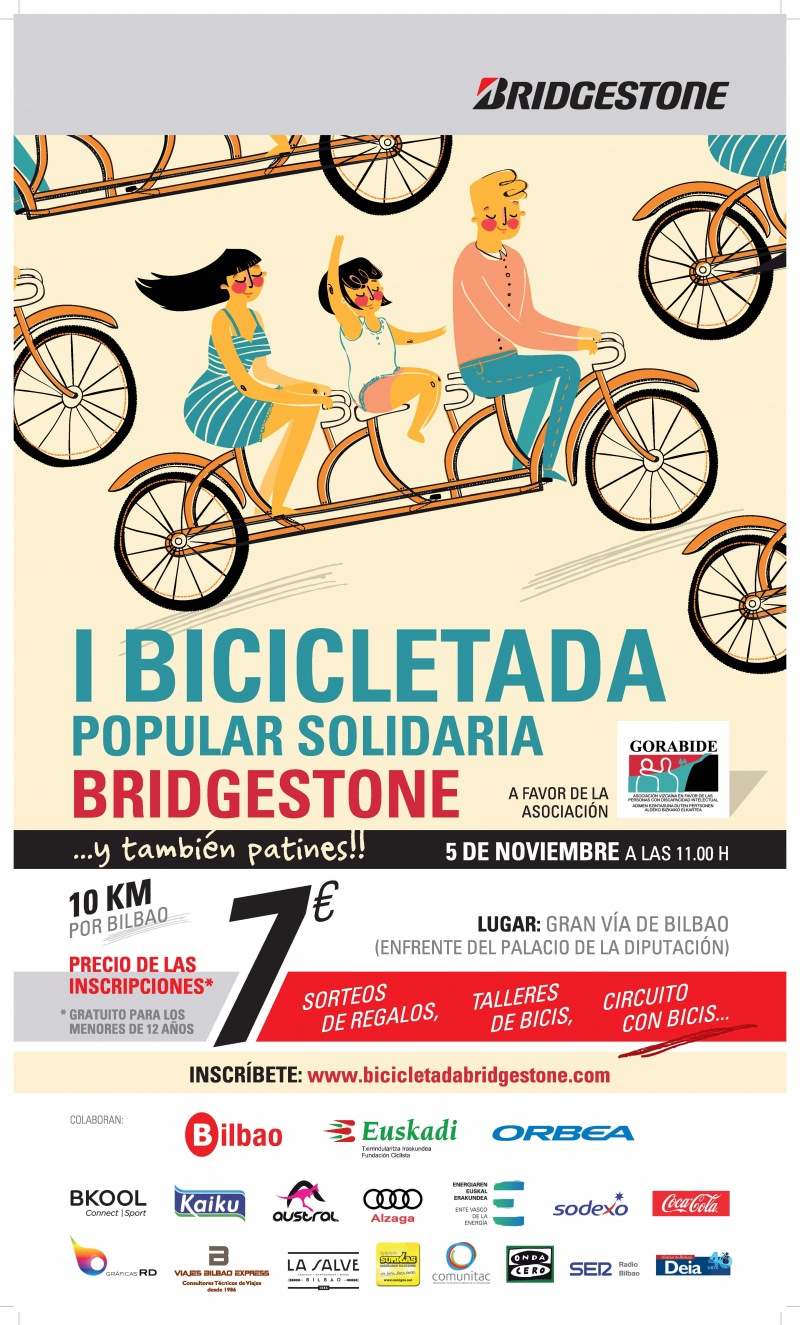 I BICICLETADA POPULAR SOLIDARIA BRIDGESTONE - Inscríbete