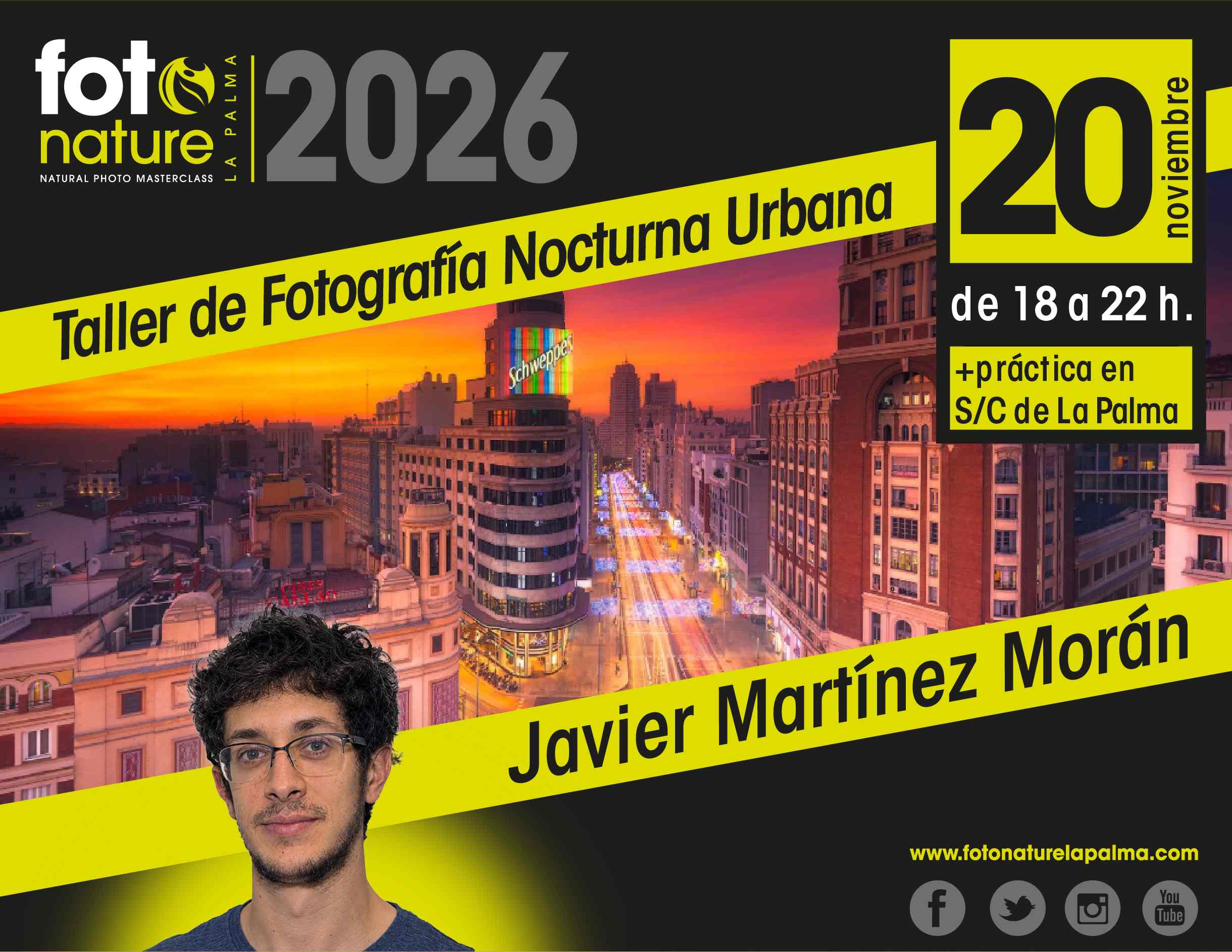 TALLER DE FOTOGRAFÍA NOCTURNA  URBANA/CASCO HISTÓRICO DE SANTA CRUZ DE LA PALMA - Inscríbete