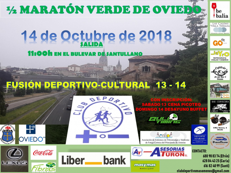 1/2 MARATÓN VERDE DE OVIEDO - Inscríbete