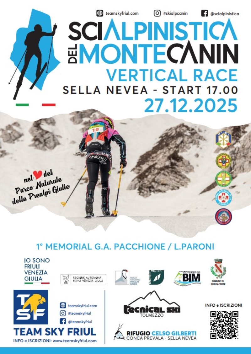 68^ SCIALPINISTICA DEL MONTE CANIN - VERTICAL - Iscriviti