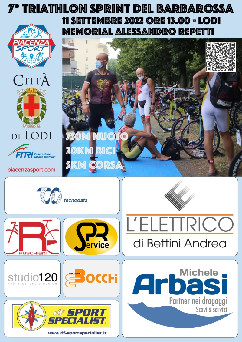 7° TRIATHLON SPRINT DEL BARBAROSSA - MEMORIAL ALESSANDRO REPETTI - Inscríbete