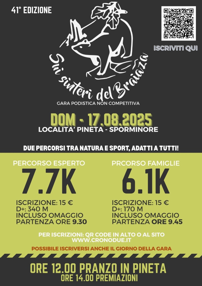 SUI SINTERI DEL BRAIAZA - Register