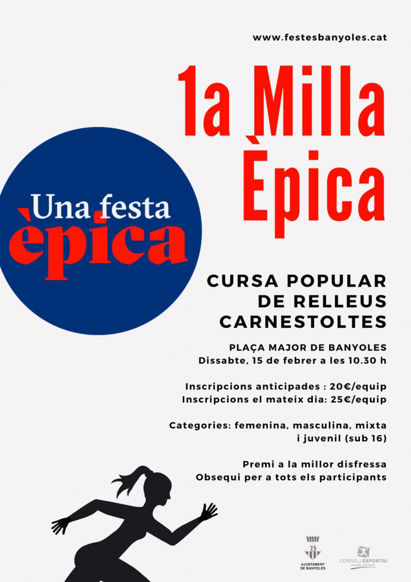 MILLA ÈPICA - CURSA DE CARNESTOLTES PER RELLEUS - Inscriu-te