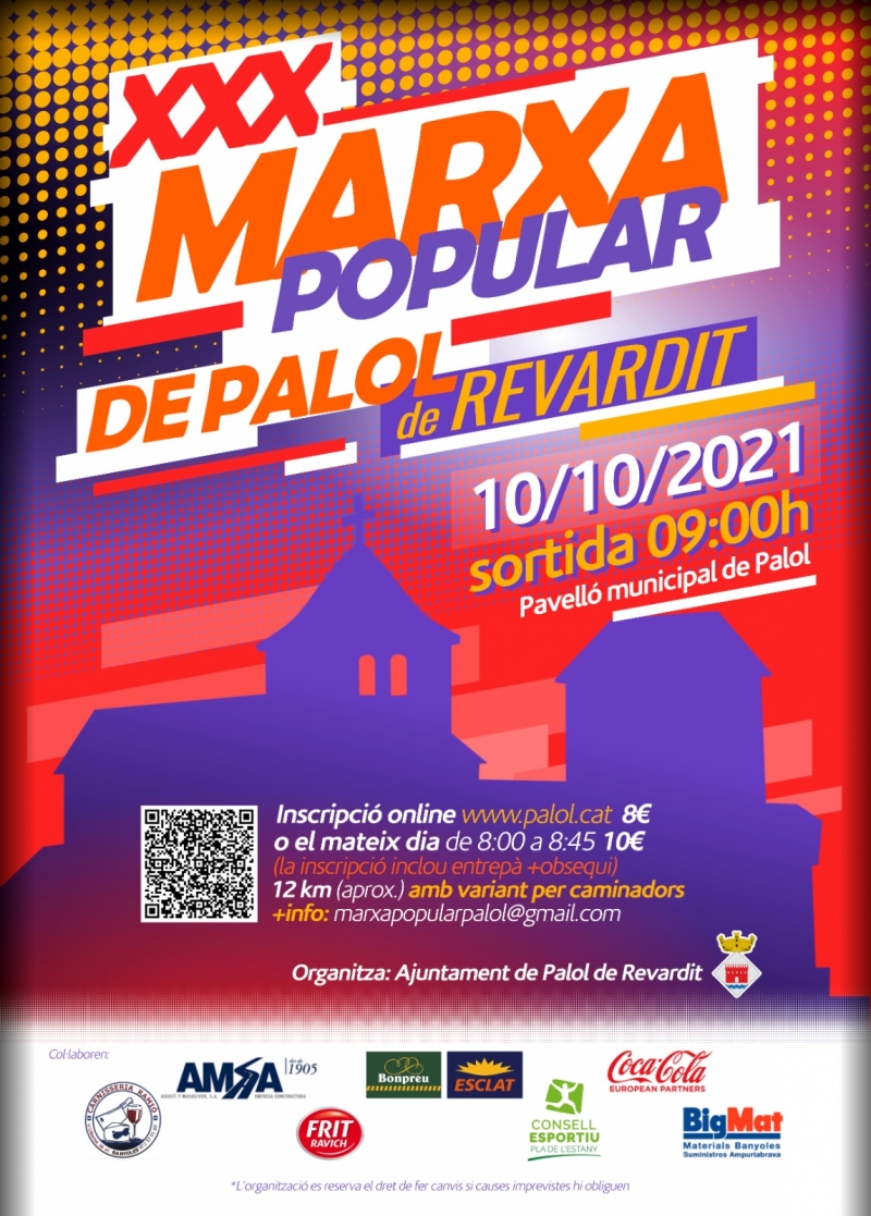 MARXA POPULAR PALOL DE REVARDIT 2021 - 30A EDICIÓ - Inscriu-te