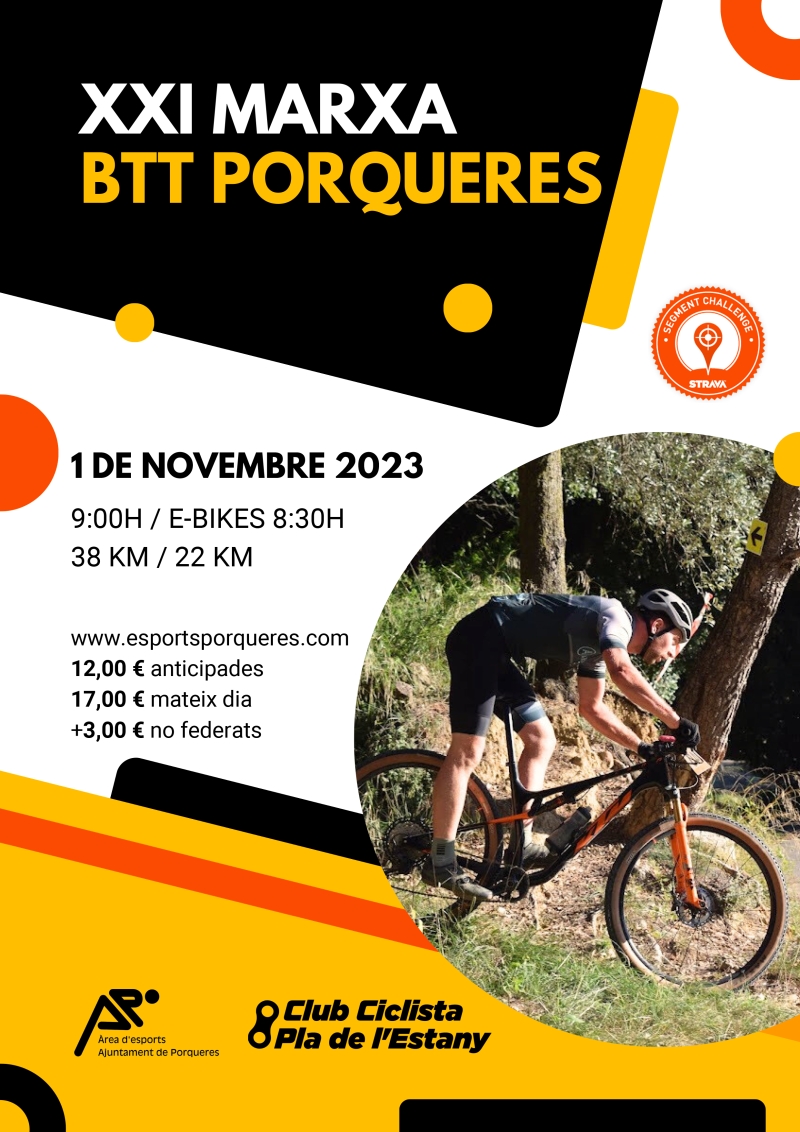 XXI MARXA AMB BTT DE PORQUERES - Inscriu-te