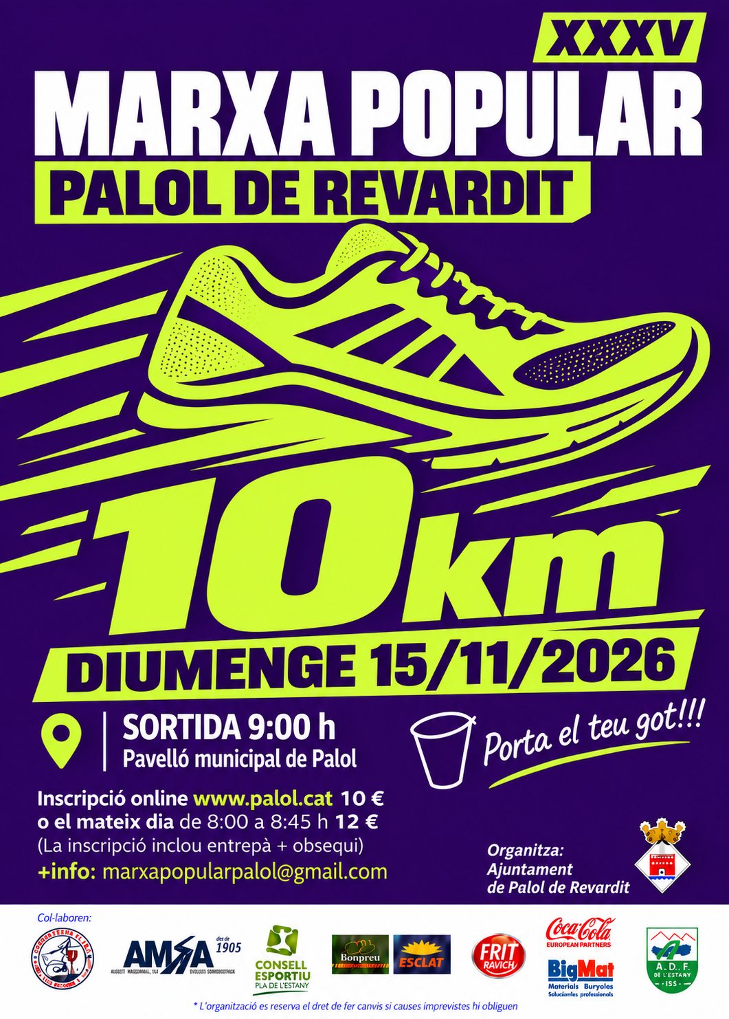 MARXA POPULAR PALOL DE REVARDIT 2026 - 35A EDICIÓ - Inscriu-te