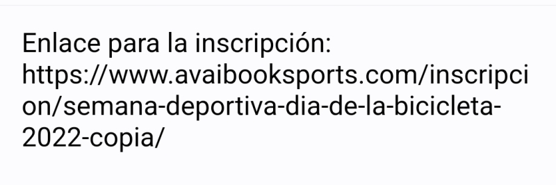 SEMANA DEPORTIVA. DÍA DE LA BICICLETA.  2022 - Register