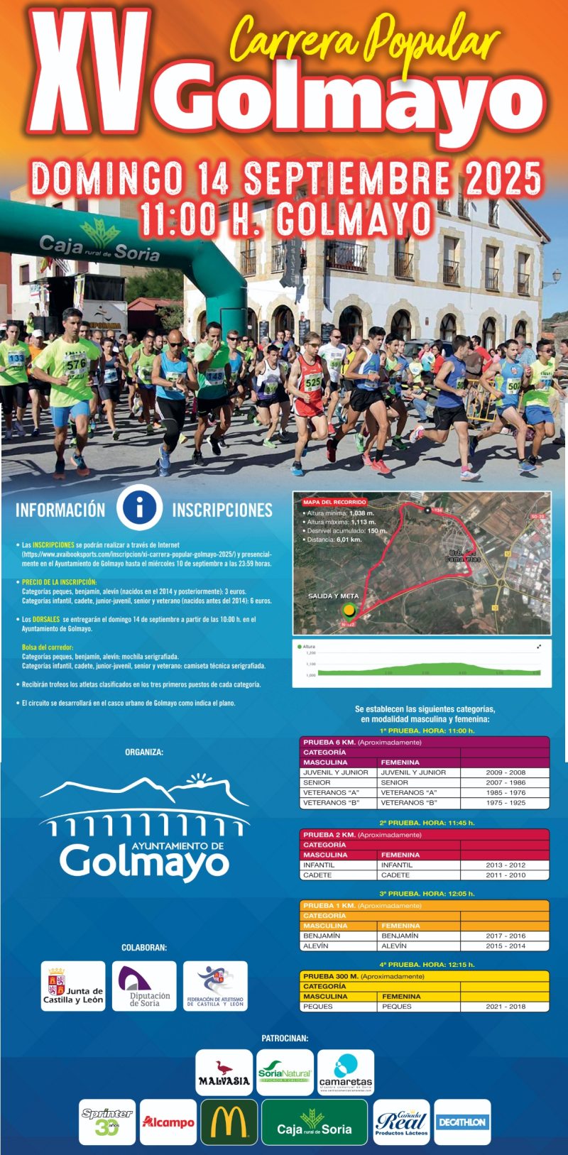 XV CARRERA POPULAR GOLMAYO - 2025 - - Inscríbete