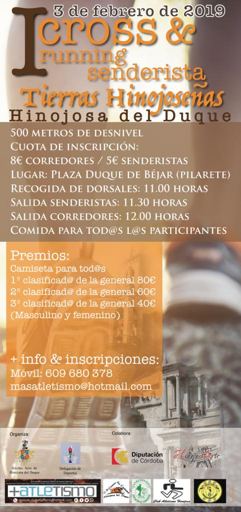 I CROSS RUNNING &SEDERISTA TIERRAS HINOJOSEÑAS - Register