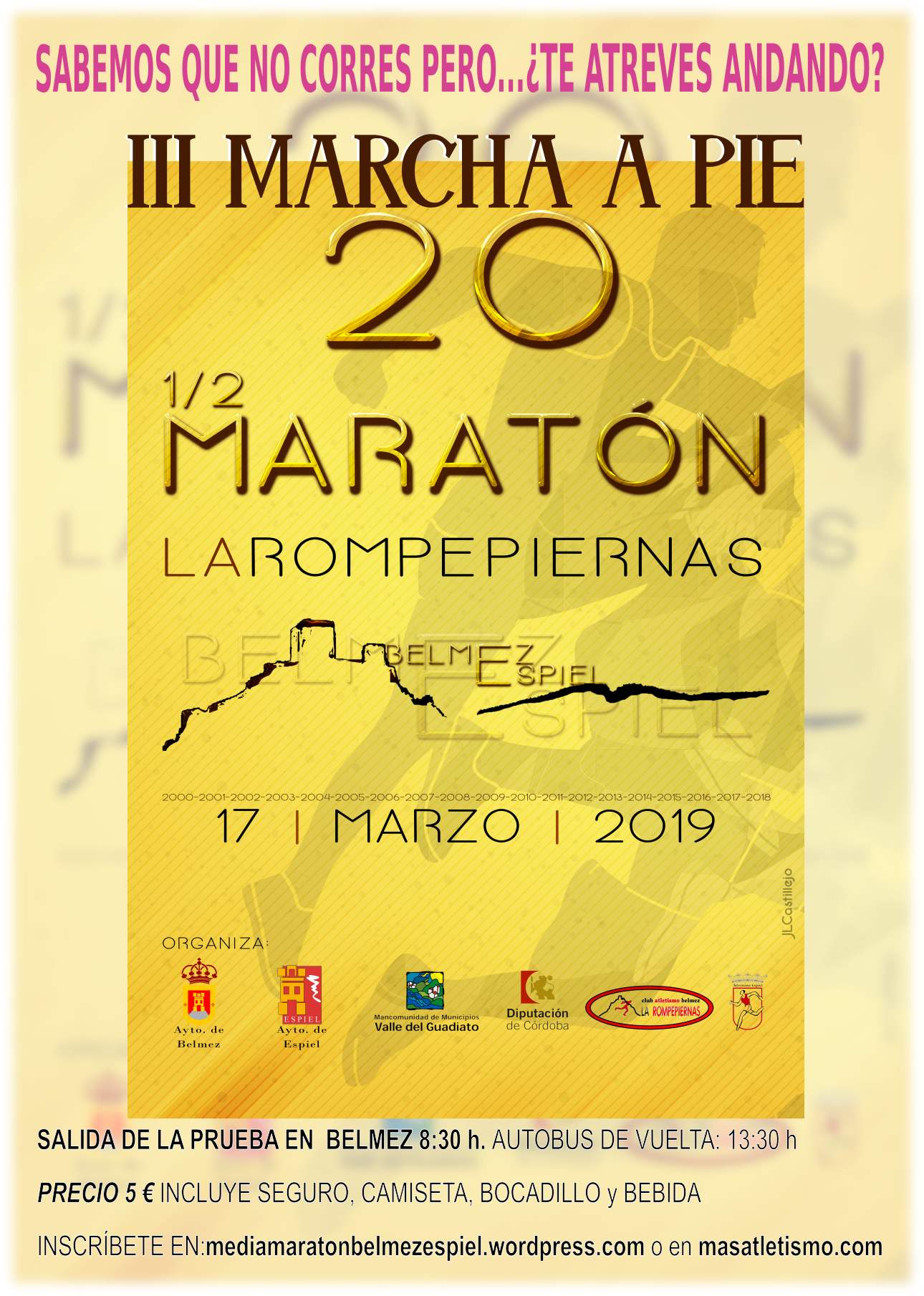 III MARCHA A PIE XX MEDIA MARATÓN LA ROMPEPIERNA - Zur Anmeldung