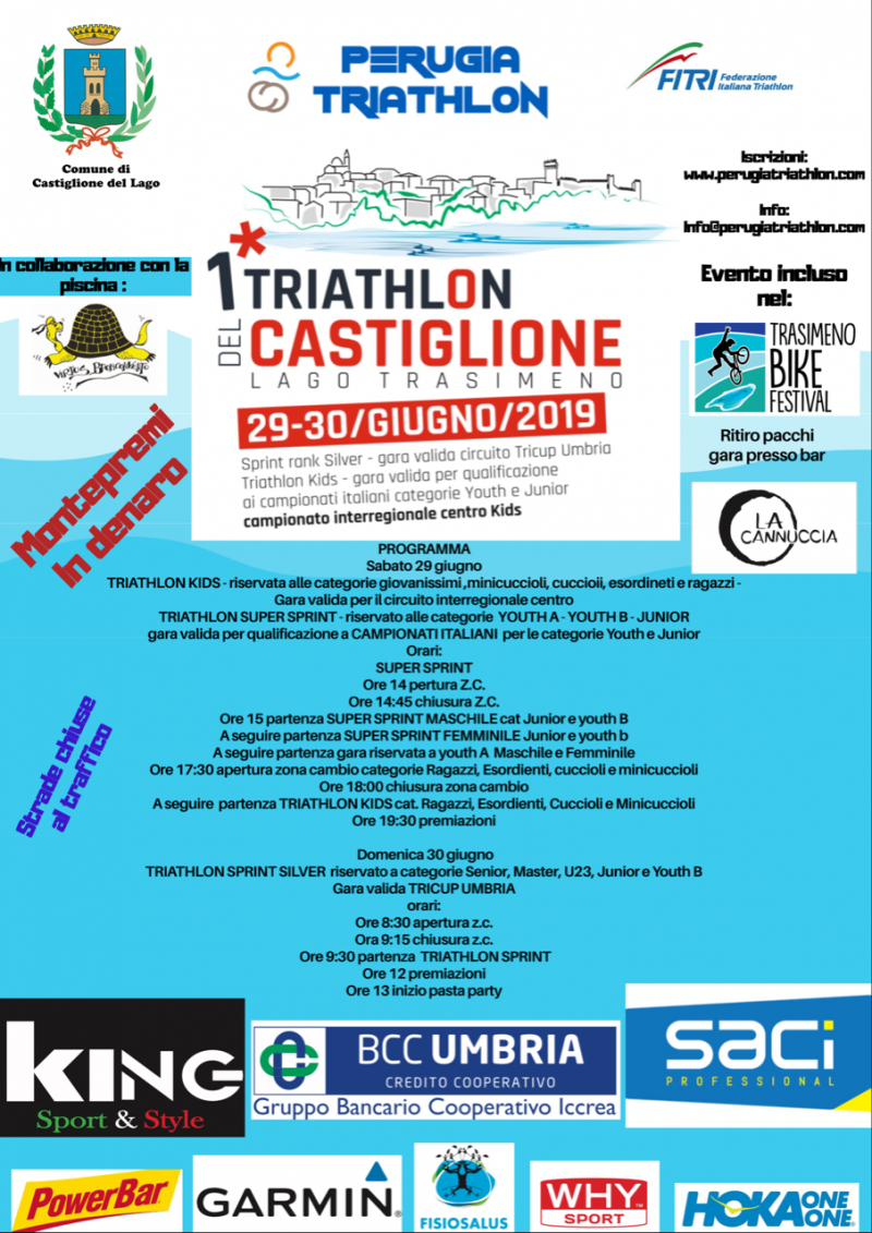 1° TRIATHLON DEL CASTIGLIONE - SPRINT- - Prijava