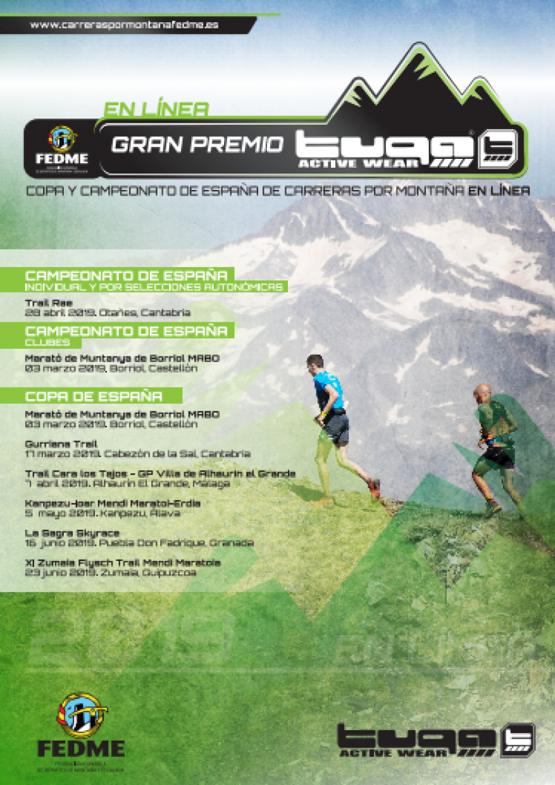 CAMPEONATO DE ESPAÑA DE CLUBES Y  1ª PRUEBA PRUEBA COPA DE ESPAÑA DE CARRERAS EN LÍNEA - MABO 2019 - Iscriviti