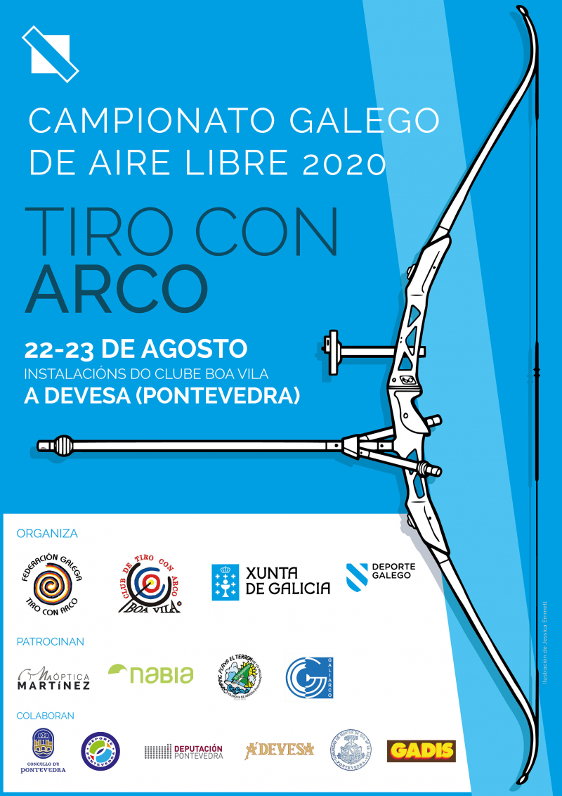 CAMPIONATO GALEGO DE AIRE LIBRE ARCO RECURVO, ARCO COMPOSTO E ARCO ADAPTADO CADETE, JÚNIOR, SÉNIOR E VETERANO - Inscris-toi