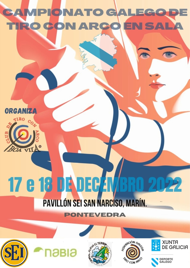 CAMPEONATO GALLEGO DE SALA 2022/23 ARCO R-C-B-T-L-ADAPTADO U15-U18-U21-SENIOR-50-PLUS - Inscris-toi