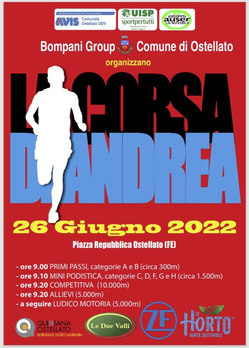 LA CORSA DI ANDREA - Prijava