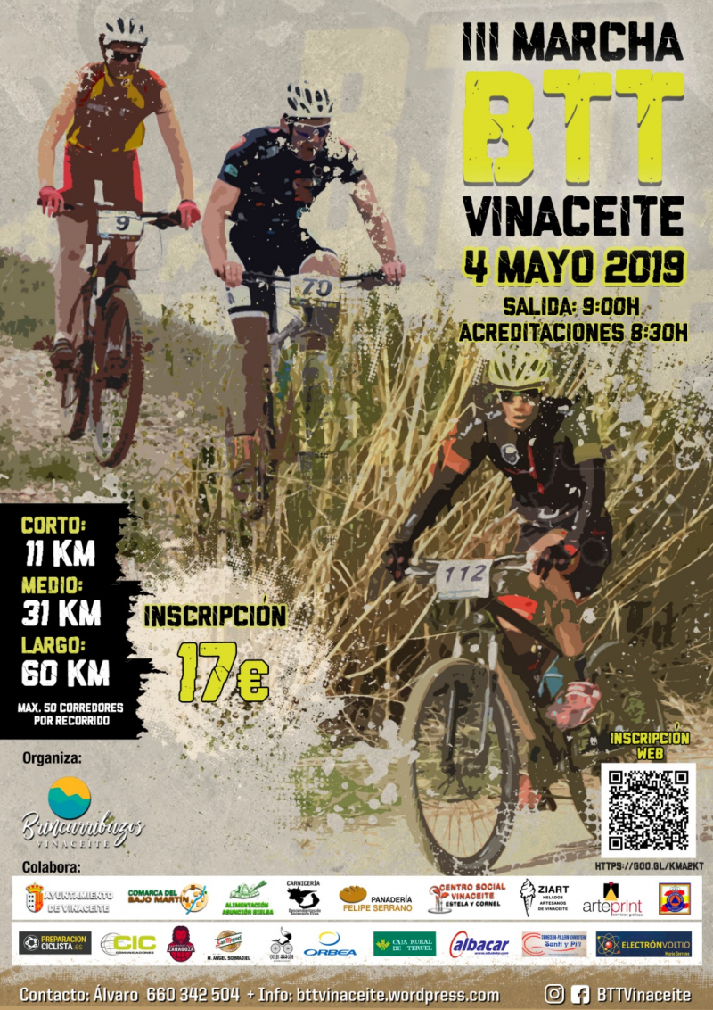 III MARCHA CICLOTURISTA BTT VINACEITE 2019 - Inscríbete