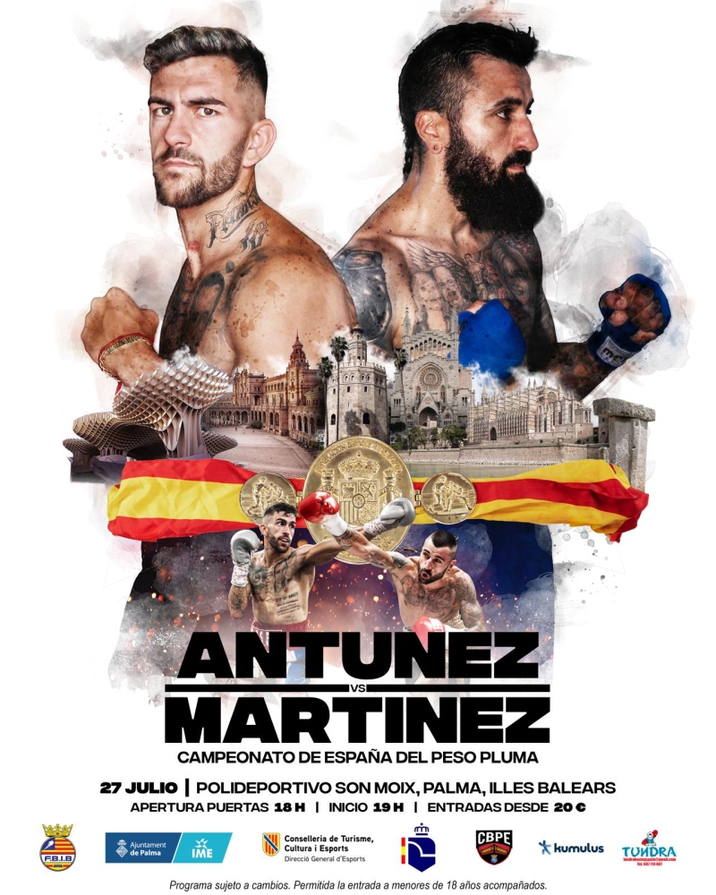 CAMPEONATO DE ESPAÑA DE BOXEO - ESTADIO MUNICIPAL SON MOIX - 27 JULIO - Inscríbete