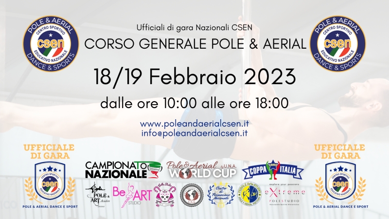 CORSO UFFICIALI DI GARA NAZIONALE CSEN -  18/19 FEBBRAIO 2023 - Register