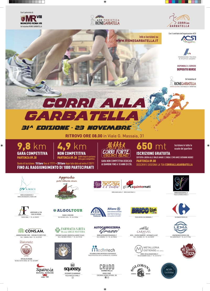 CORRI ALLA GARBATELLA - Iscriviti