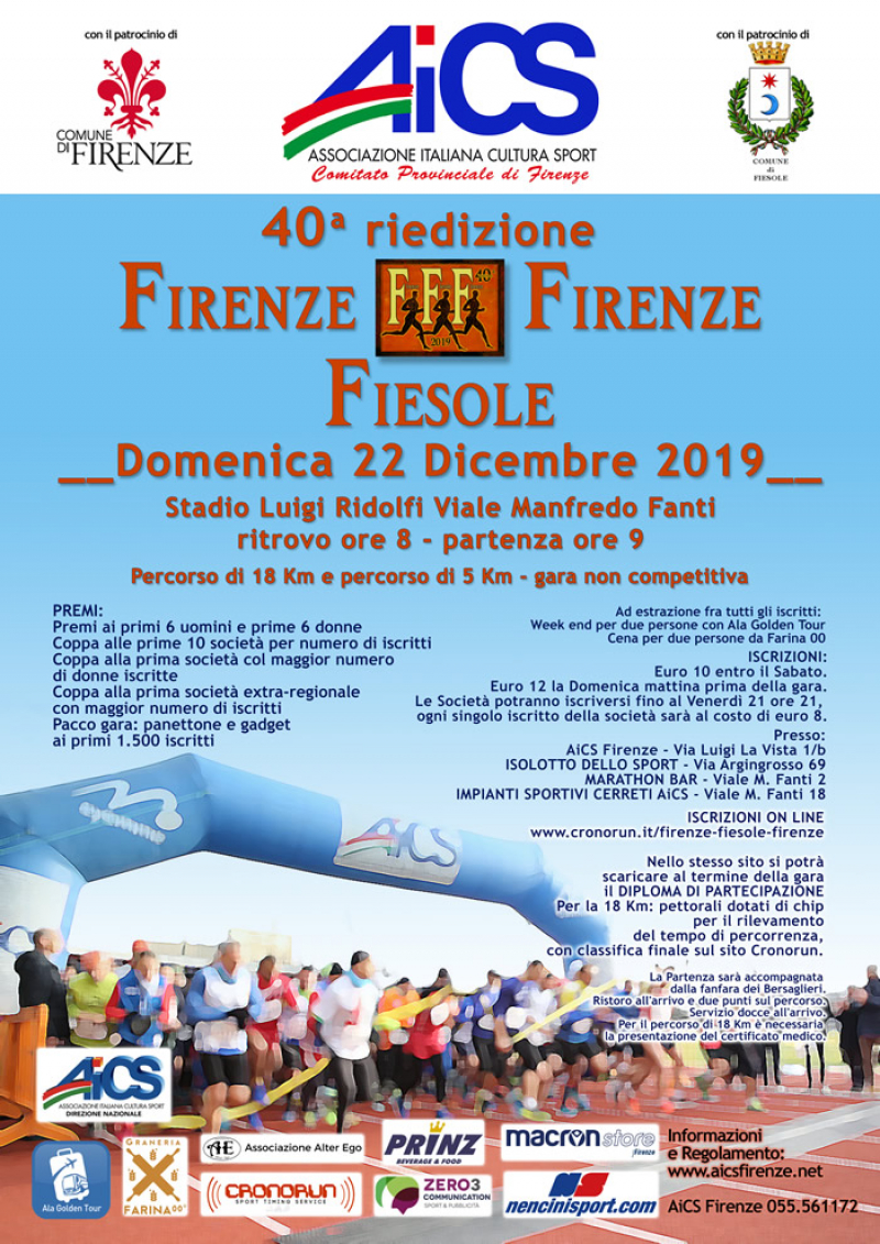 40° RIEDIZIONE FIRENZE-FIESOLE-FIRENZE - Zur Anmeldung