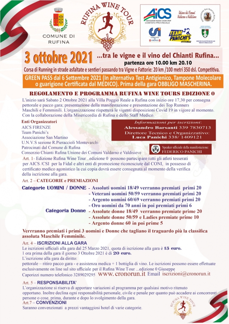 RUFINA WINE TOUR - Register