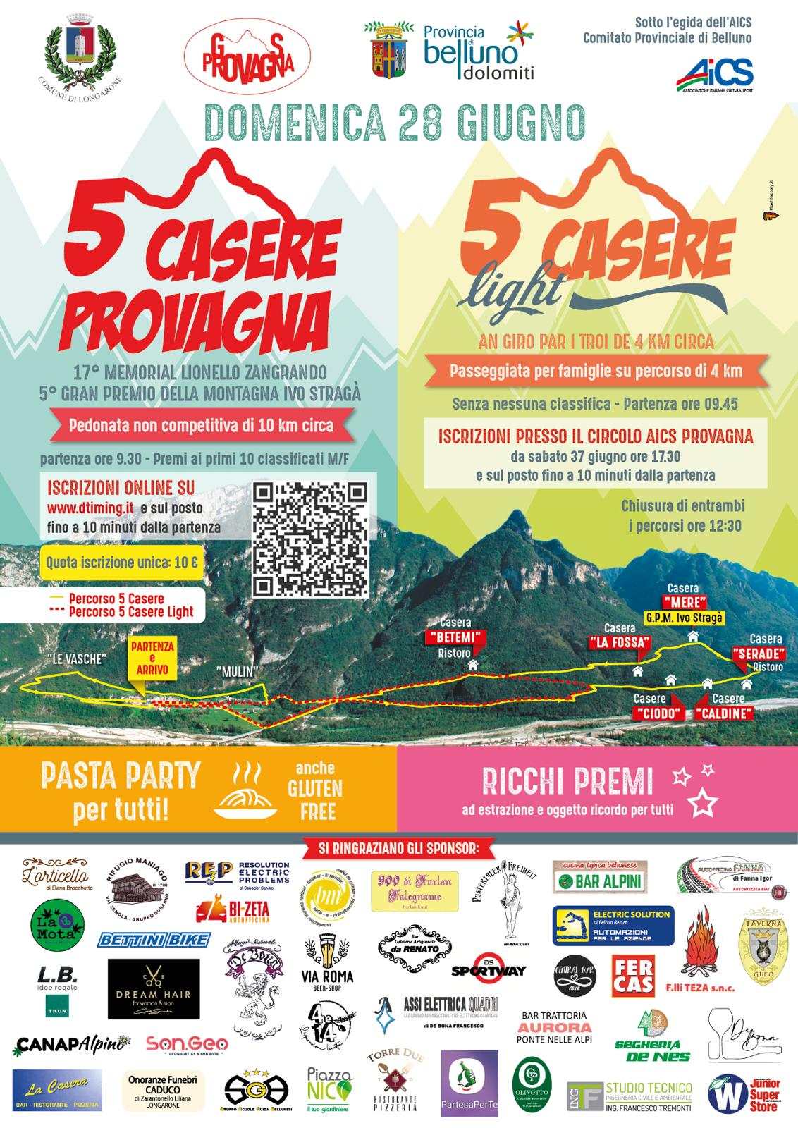 5 CASERE PROVAGNA - Iscriviti