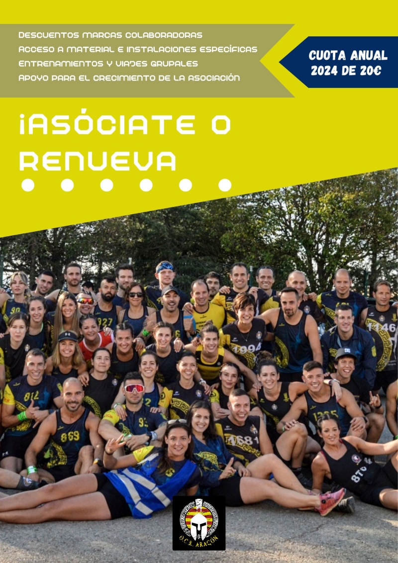 CUOTA ASOCIADOS OCR ARAGÓN 2025  - Inscriu-te