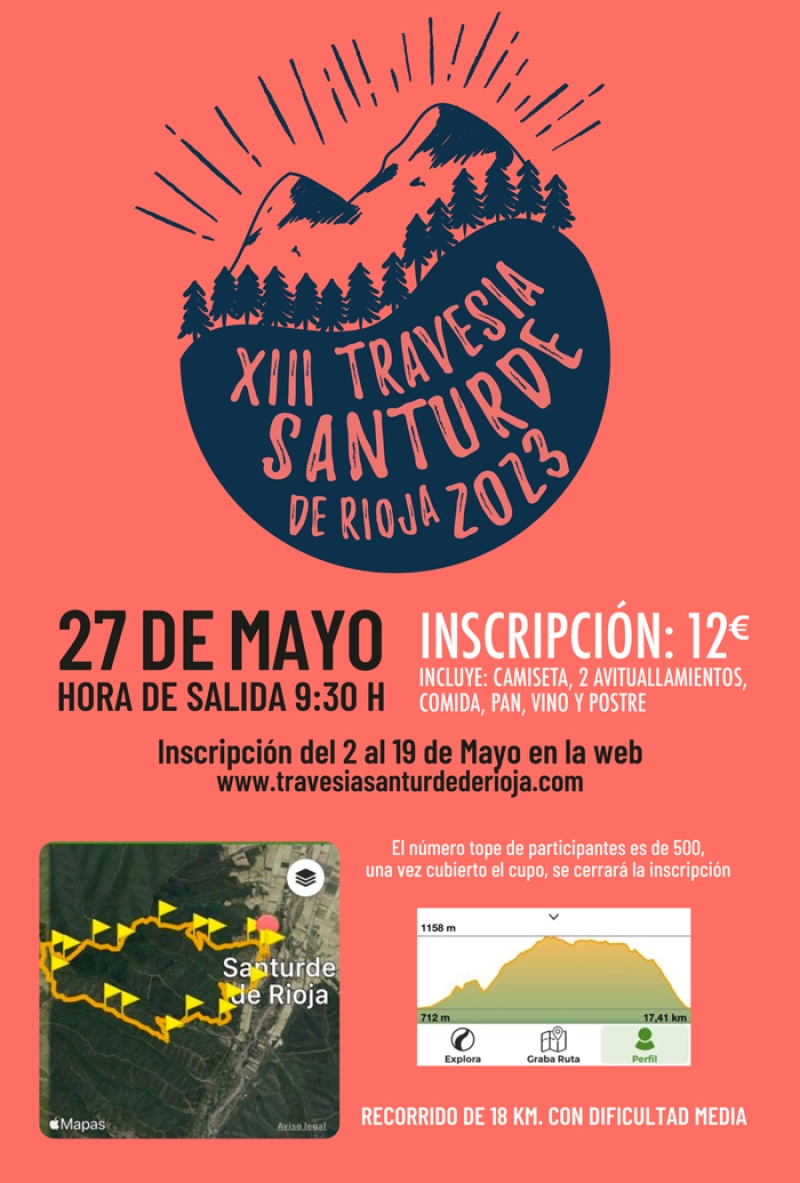 XIII TRAVESÍA DE SANTURDE DE RIOJA 2023 - Iscriviti