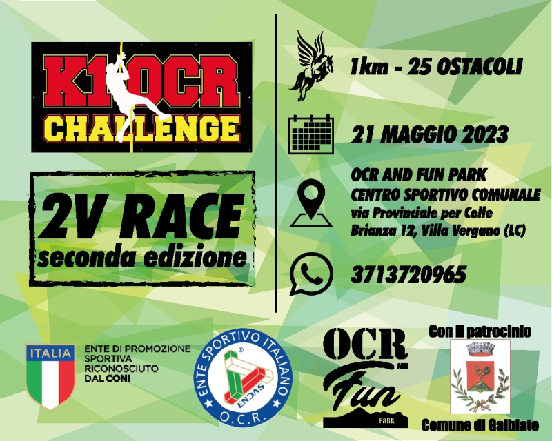 2V RACE - K1 OCR CHALLENGE 2023 - Iscriviti