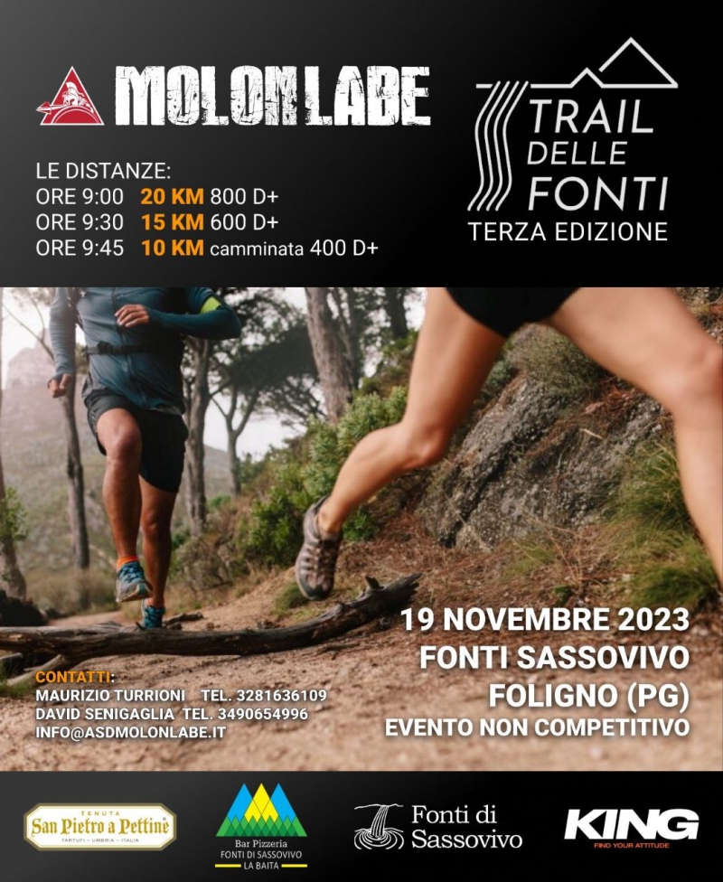 TRAIL DELLE FONTI 2023 - Iscriviti