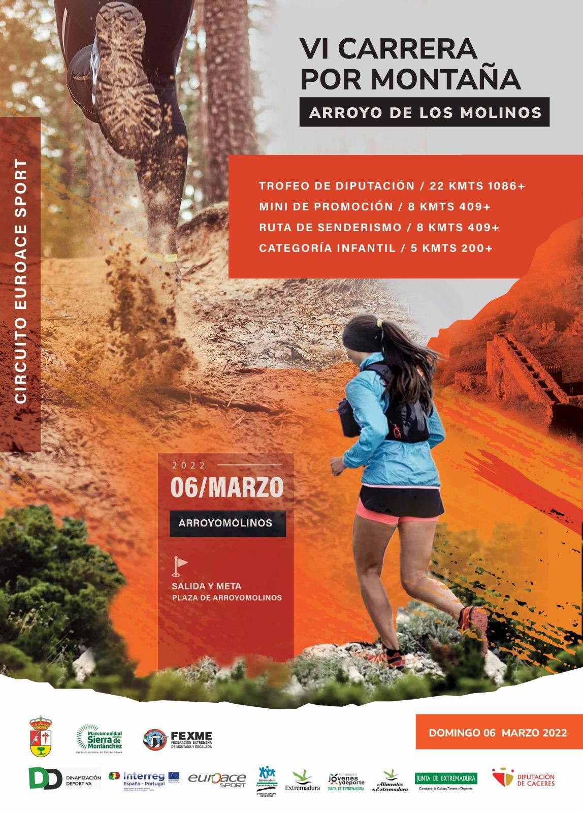 VI CXM ARROYO DE LOS MOLINOS DIPUTACIÓN DE CÁCERES - Inscríbete