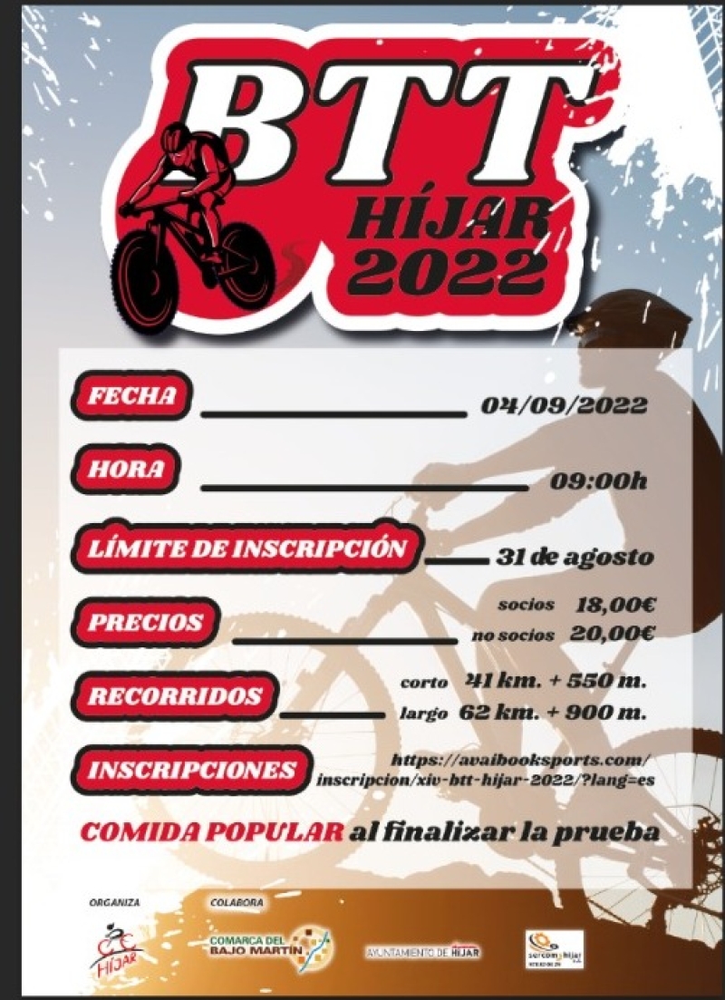 XIV BTT HIJAR 2022 - Inscríbete