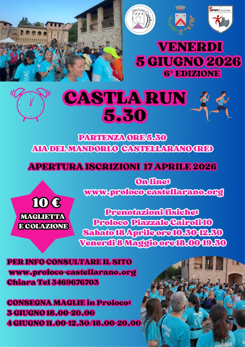 CASTLARUN 5'30 2026 - Iscriviti