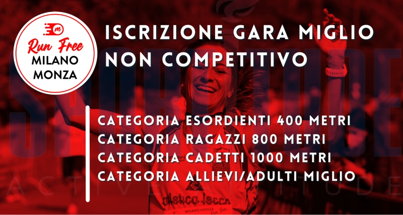 MILANO&MONZA RUN FREE - TAPPA CITYLIFE - MIGLIO NON COMPETITIVO - Register