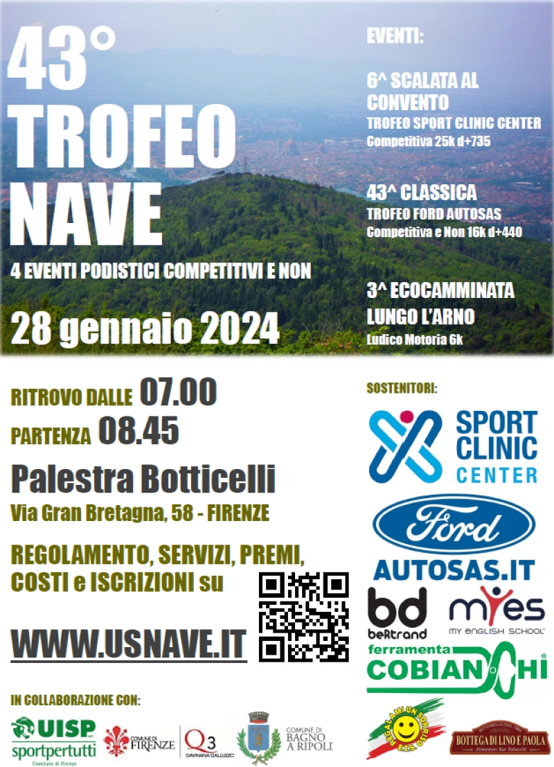 43° TROFEO US NAVE TROFEO AUTOSAS - 6ª SCALATA AL CONVENTO TROFEO SPORT CLINIC CENTER - 3° ECOCAMMINATA LUDICO MOTORIA - Inscreva-se