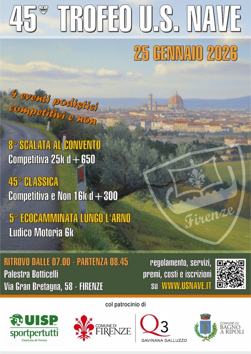 45° TROFEO US NAVE TROFEO AUTOSAS - 8ª SCALATA AL CONVENTO - 5^ ECOCAMMINATA LUDICO MOTORIA - Iscriviti