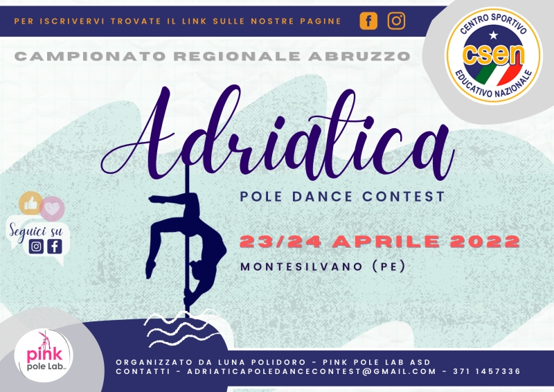 ADRIATICA POLE DANCE CONTEST - CAMPIONATO REGIONALE ABRUZZO 2022 - Register