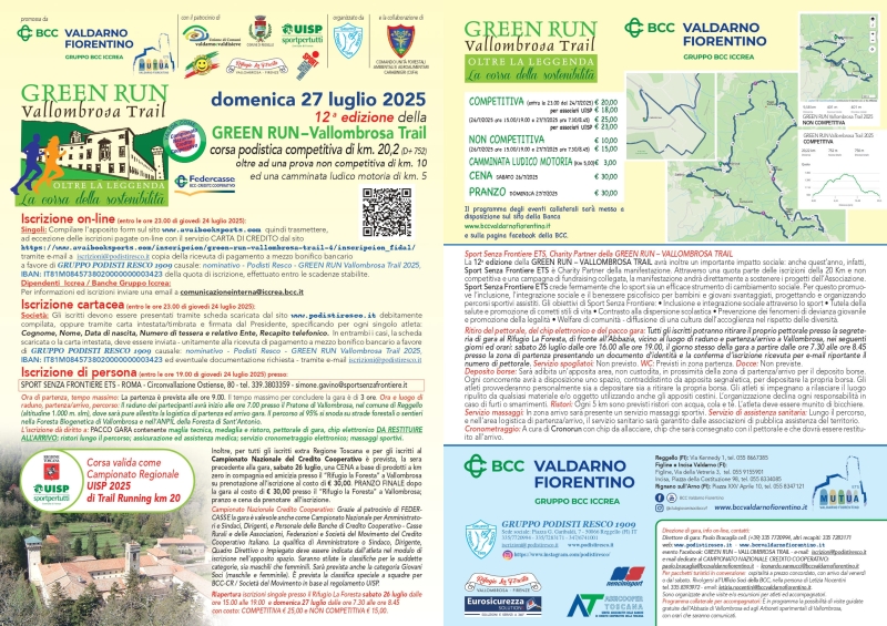 GREEN RUN - VALLOMBROSA TRAIL - Inscriu-te
