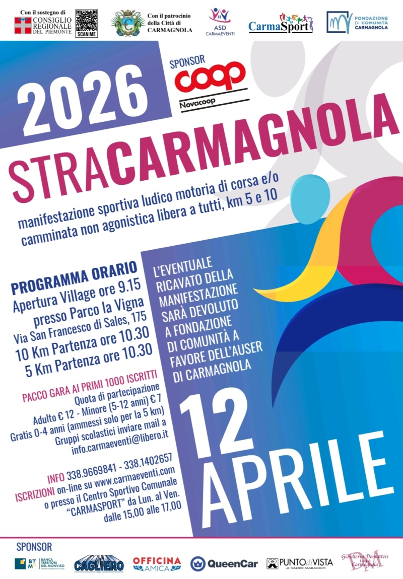 STRACARMAGNOLA 2026 - Inscríbete