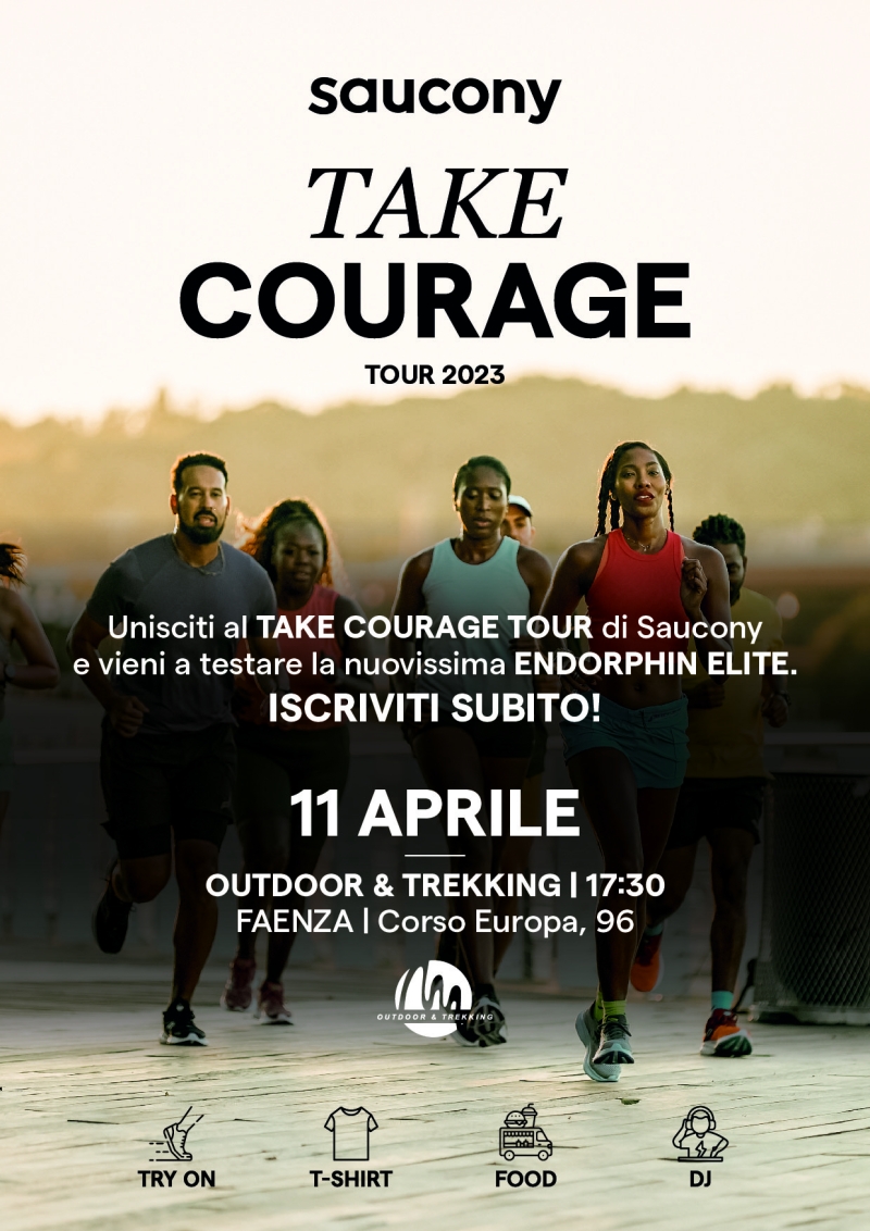 SAUCONY TAKE COURAGE TOUR - OUTDOOR E TREKKING - Inskriba zaitez