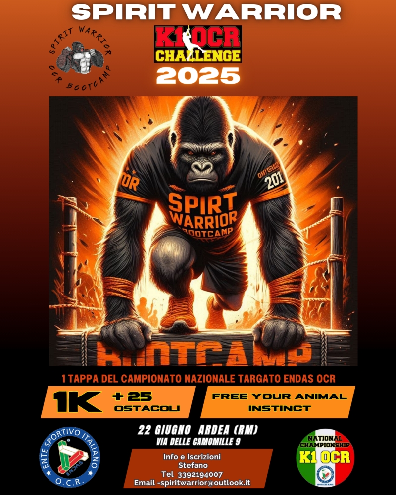 SPIRIT WARRIOR K1 OCR CHALLANGE   22 GIUGNO 2025 - Register