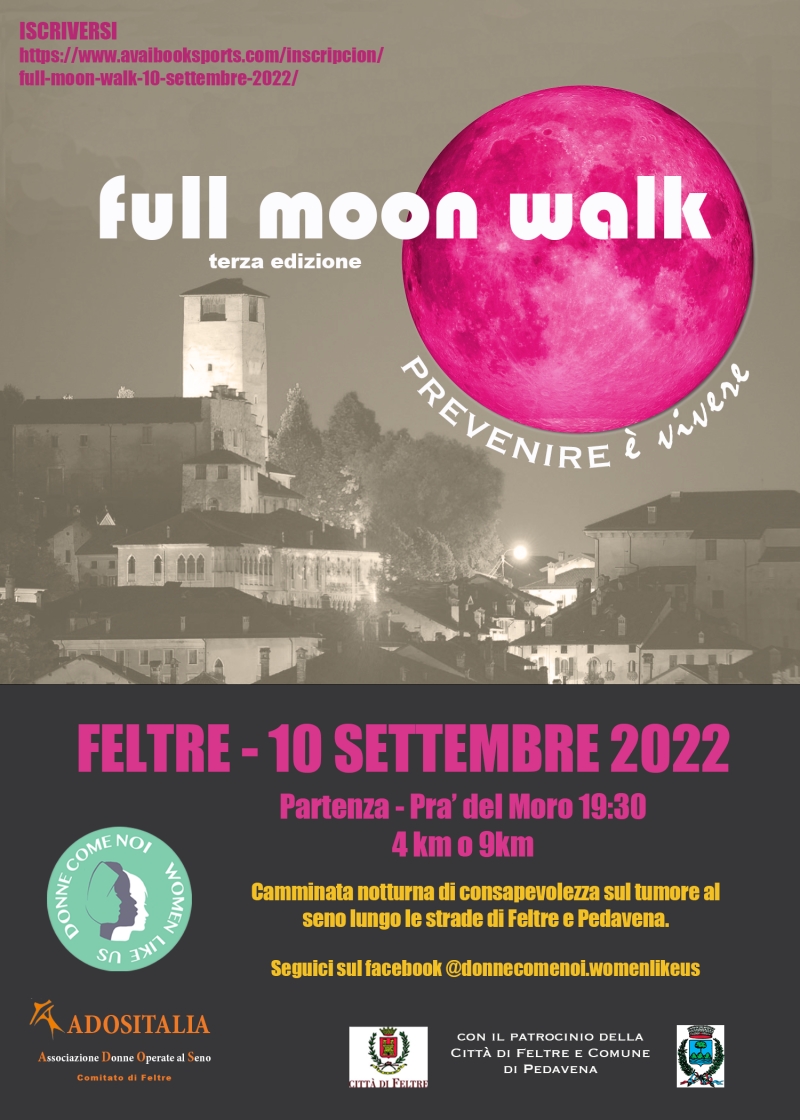 FULL MOON WALK - 10 SETTEMBRE 2022 - Prijava