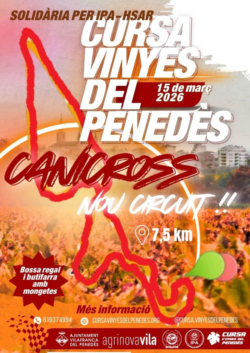 CANICROSS 2026 - CURSA VINYES DEL PENEDES - Inscríbete