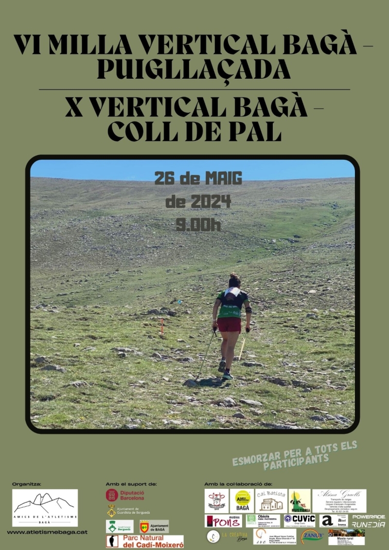 VI - MILLA VERTICALL BAGÀ-PUIGLLANÇADA / X - VERTICAL BAGÀ-COLL DE PAL - Inscriu-te