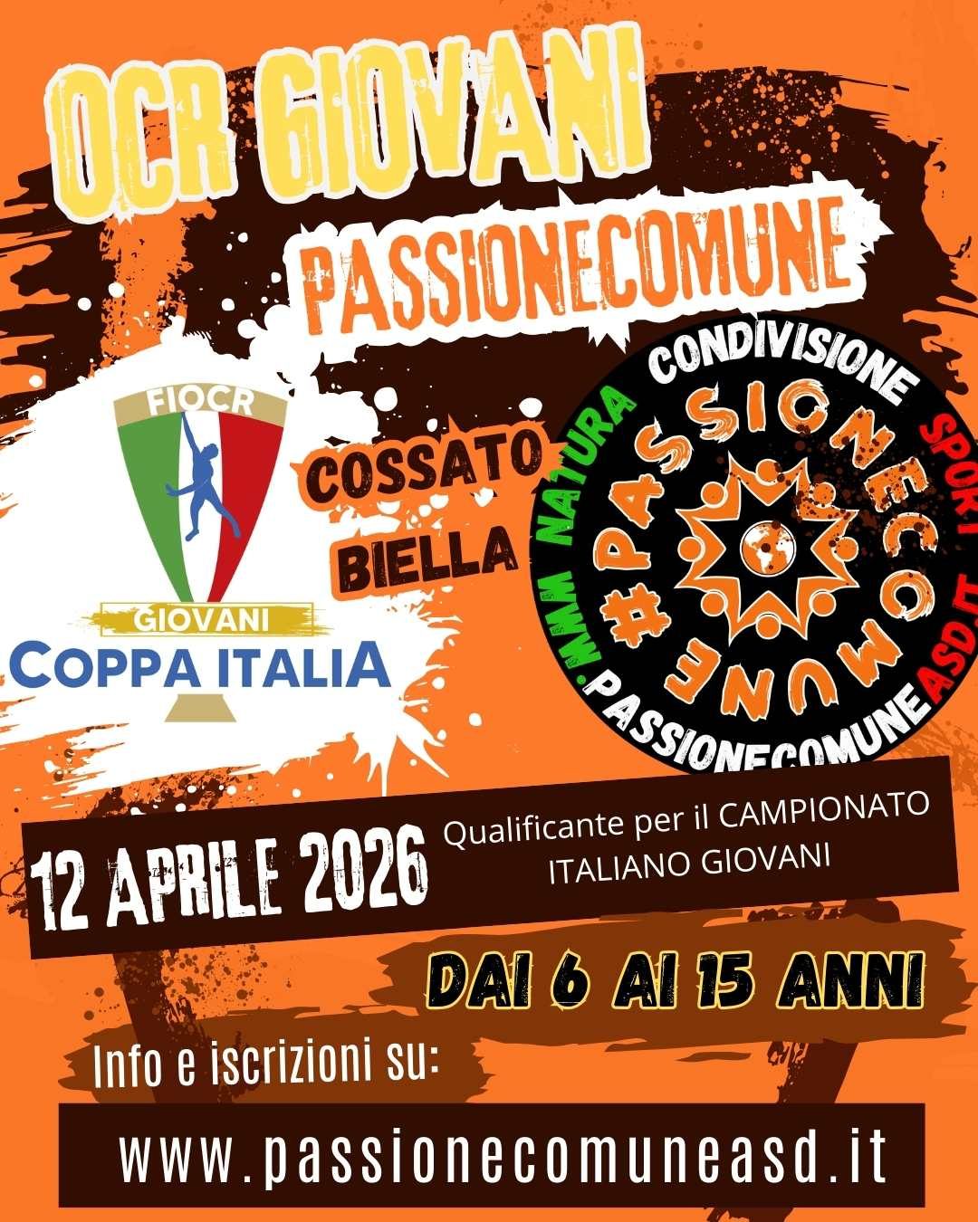 PASSIONECOMUNE  COPPA ITALIA GIOVANI 2026 - Iscriviti