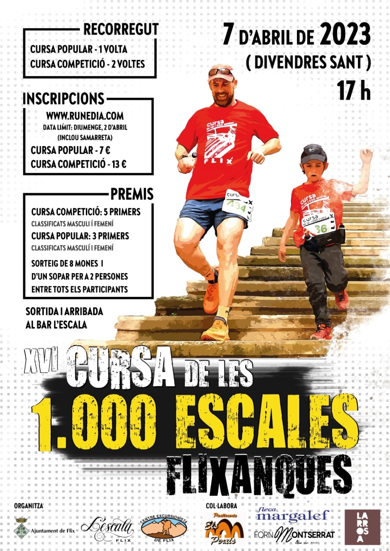 CURSA DE LES 1000 ESCALES FLIXANQUES - Inskriba zaitez
