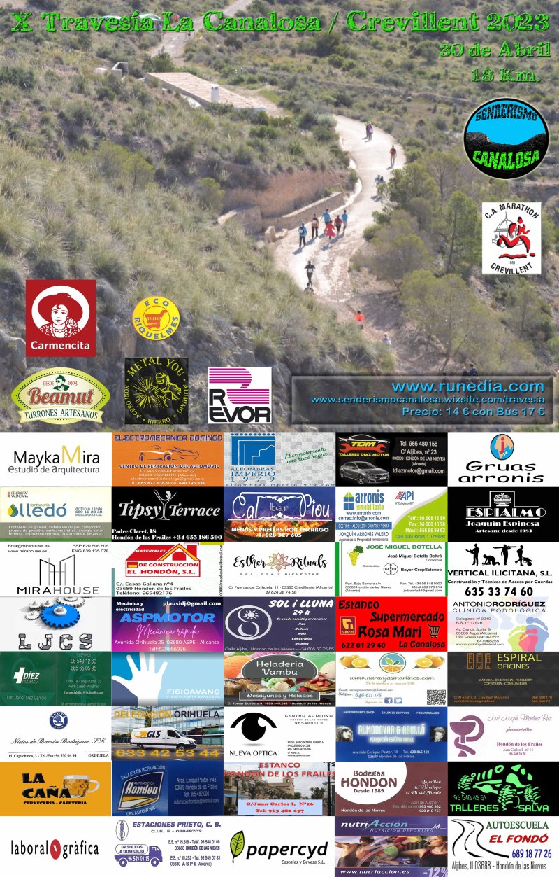 X TRAVESÍA LA CANALOSA - CREVILLENT - Inscriu-te