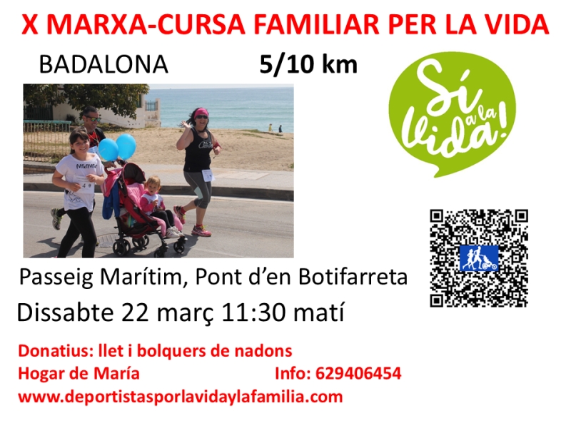 X CURSA FAMILIAR PER LA VIDA - Inscríbete