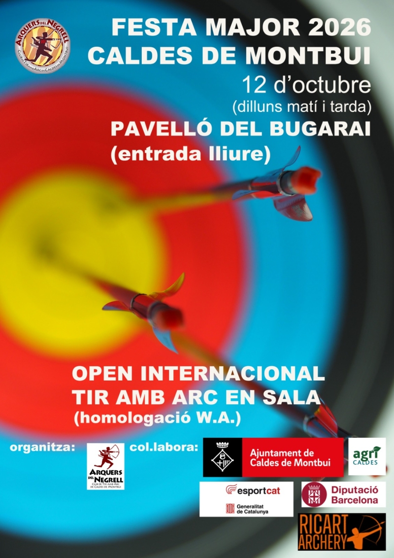 OPEN TIR AMB ARC EN SALA -FESTA MAJOR 2026- CALDES DE MONTBUI -   - Inscriu-te