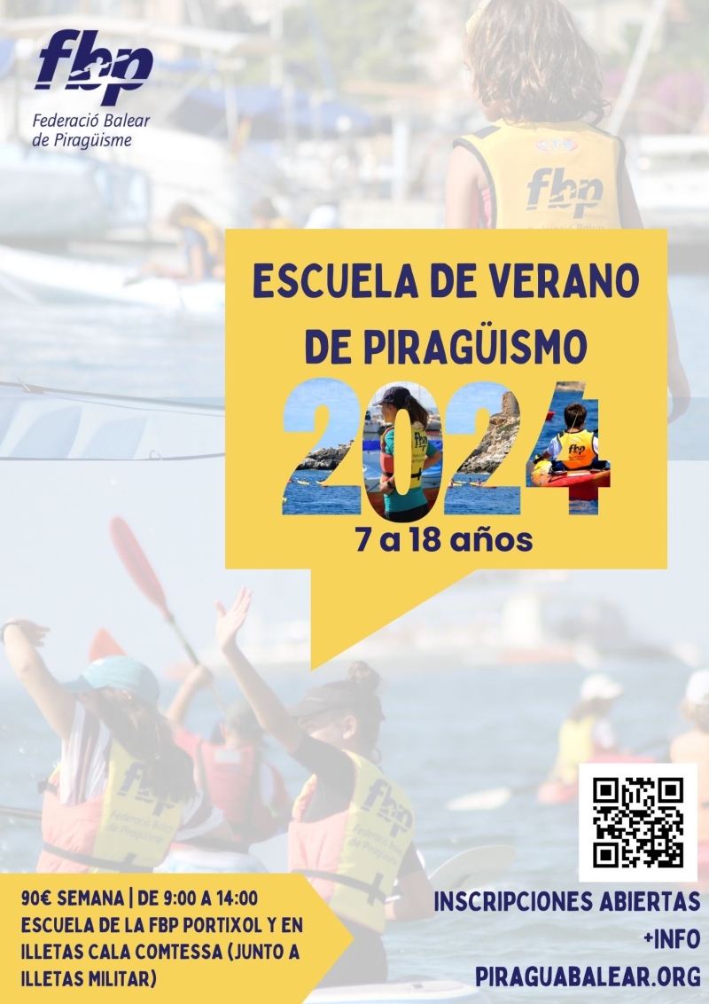 CURSOS DE VERANO DE PIRAGÜISMO PARA NIÑOS DE 7 A 18 AÑOS - 2024 - Inscríbete